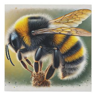 Bumblebee in Watercolor and Ink 170724IREF235 - Wa Faux Canvas Print