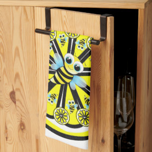 Bumblebee Lemon Kitchen Hand Towel