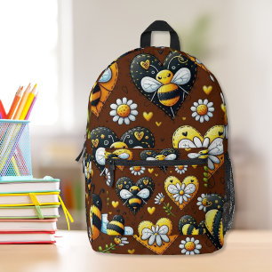 Bumblebee Love Printed Backpack