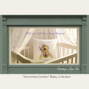 Bumblebee Nursery Pillow   Whimsical Garden