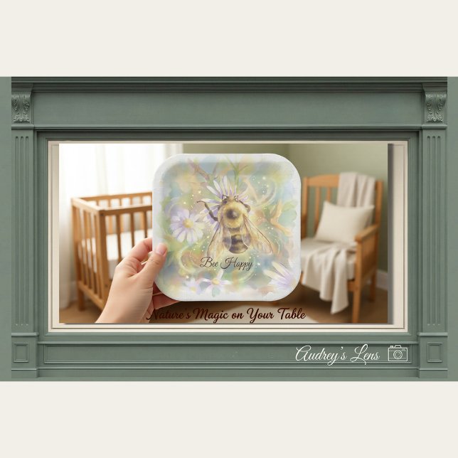 Bumblebee Nursery | Whimsical Garden Paper Plates (Creator Uploaded)