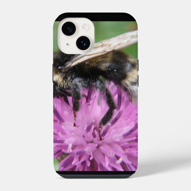 Bumblebee on a Thistle Iphone Case (Back)