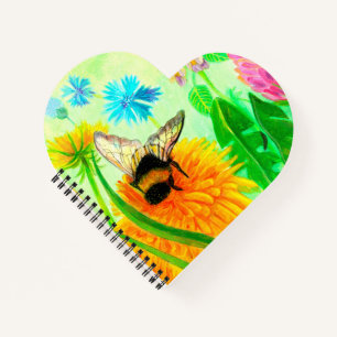 Bumblebee on dandelion  notebook