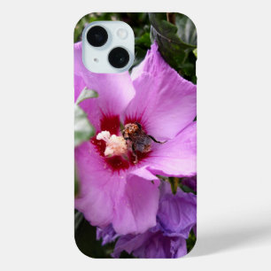 Bumblebee on Hibiscus Flower iPhone 15 Case
