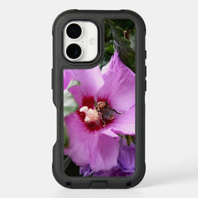Bumblebee on Hibiscus Flower Otterbox iPhone Case (Back)