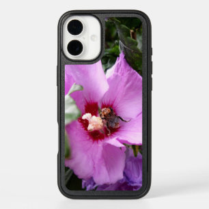 Bumblebee on Hibiscus Flower iPhone 16 Mini Case