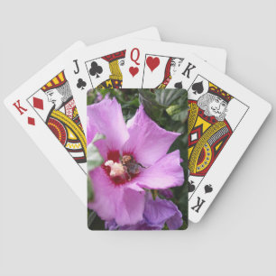 Bumblebee on Hibiscus Flower Poker Cards