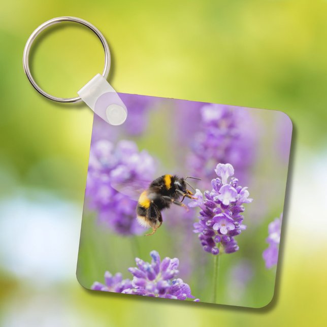 Bumblebee On Lavender  Keychain (Creator Uploaded)