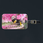Bumblebee on Pink Flowers  Luggage Tag<br><div class="desc">"Travel with a touch of nature – this luggage tag features a bumblebee pollinating soft pink blossoms. A calm symbol for your journey."</div>