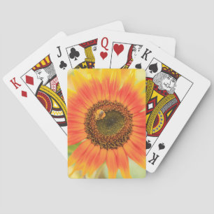 Bumblebee on sunflower, Community Garden Poker Cards
