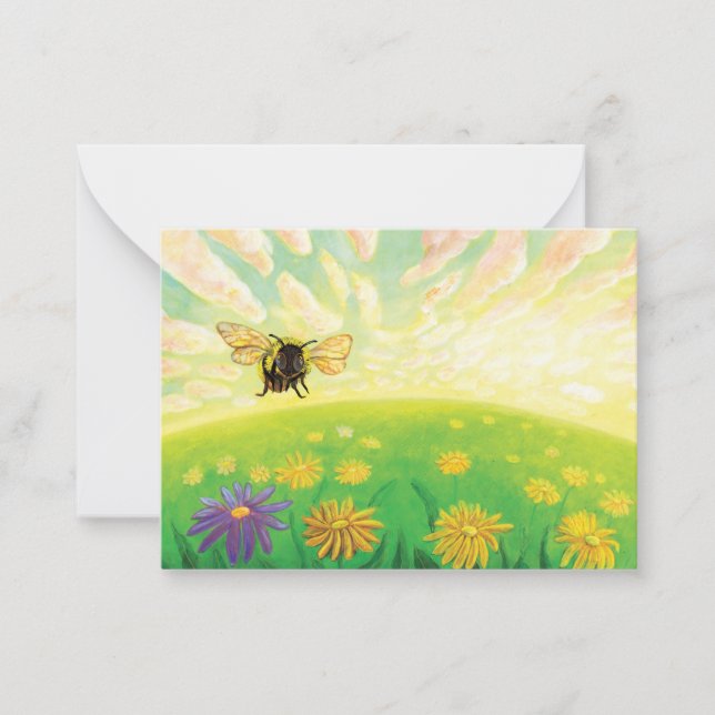 Bumblebee on the Horizon Note Card (Front)