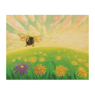 Bumblebee on the Horizon Nursery Wood Wall Art