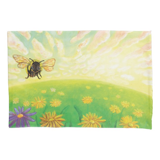 Bumblebee on the Horizon Pillow Case (Front)