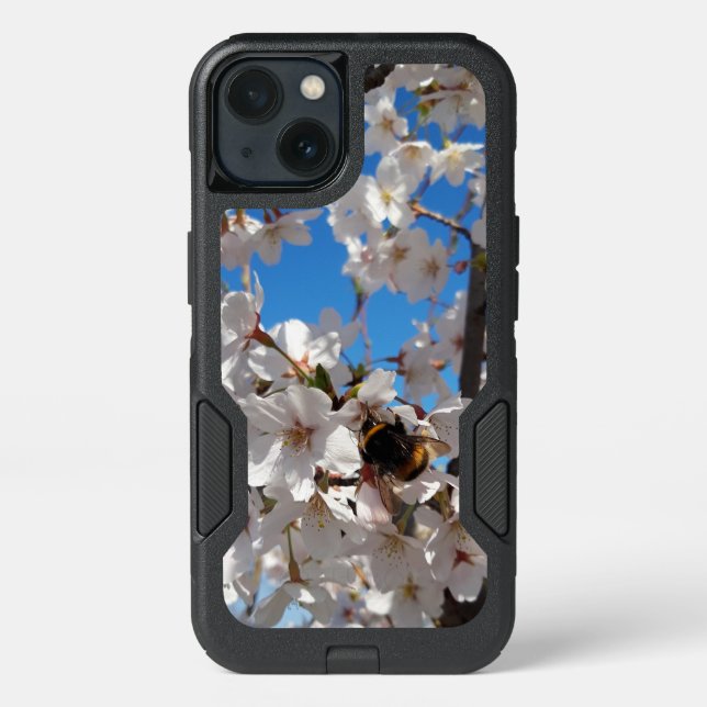 Bumblebee on wild cherry bloom otterbox iPhone case (Back)