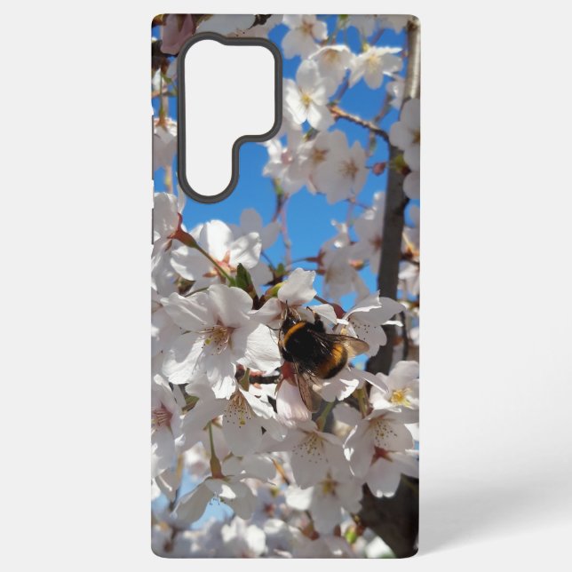Bumblebee on wild cherry bloom samsung galaxy case (Back)