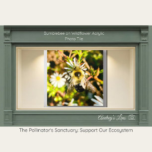 Bumblebee on Wildflower Acrylic Photo Tile