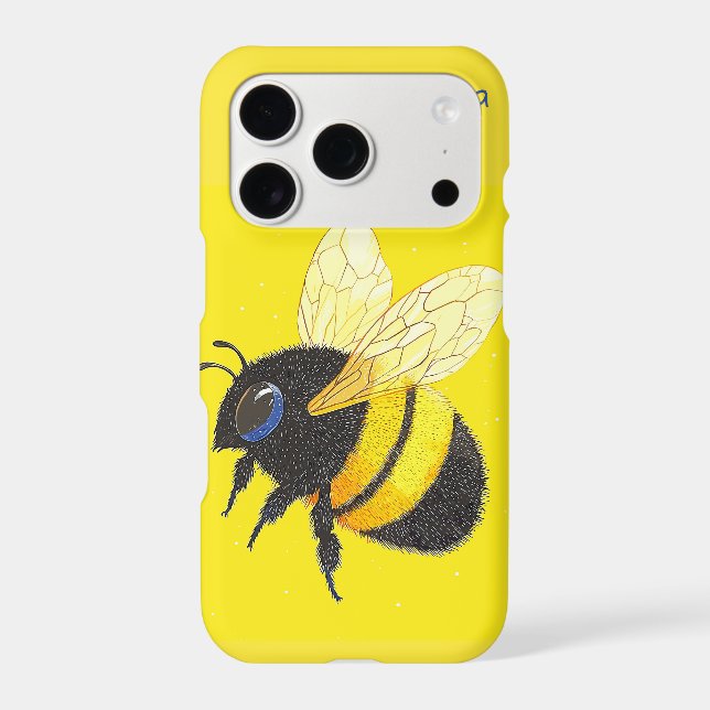 Bumblebee on Yellow Iphone Case (Back)