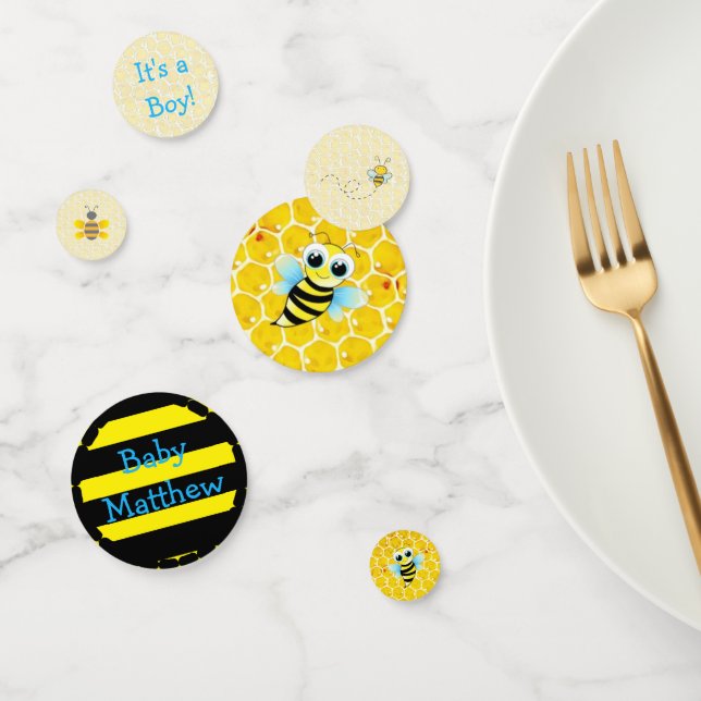 Bumblebee Personalized Baby Shower Confetti (Group)