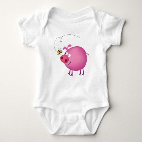 Bumblebee Pig Friends Baby Sleeper Baby Bodysuit