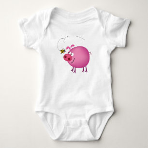 Bumblebee Pig Friends Baby Sleeper Bodysuit