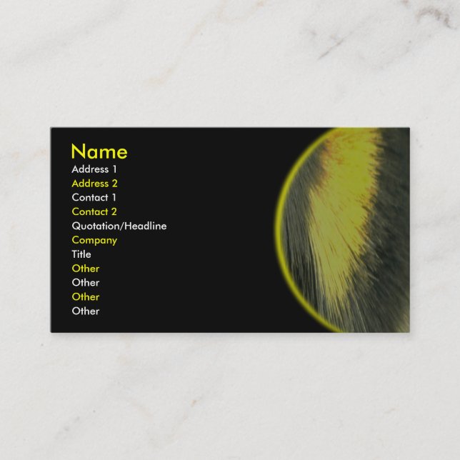 Bumblebee Pile Business Card (Front)