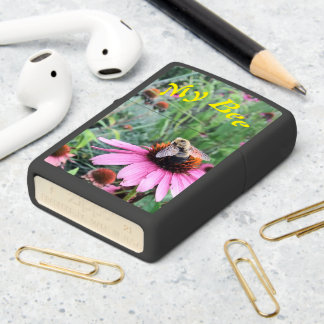 Bumblebee Pollinating Echinacea Flower Zippo Lighter