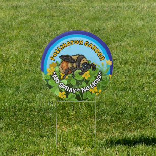 Bumblebee Pollinator Garden Yard Sign