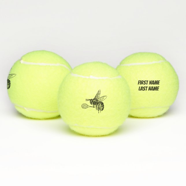 Bumblebee Tennis Player With Text Tennis Balls (Multi)