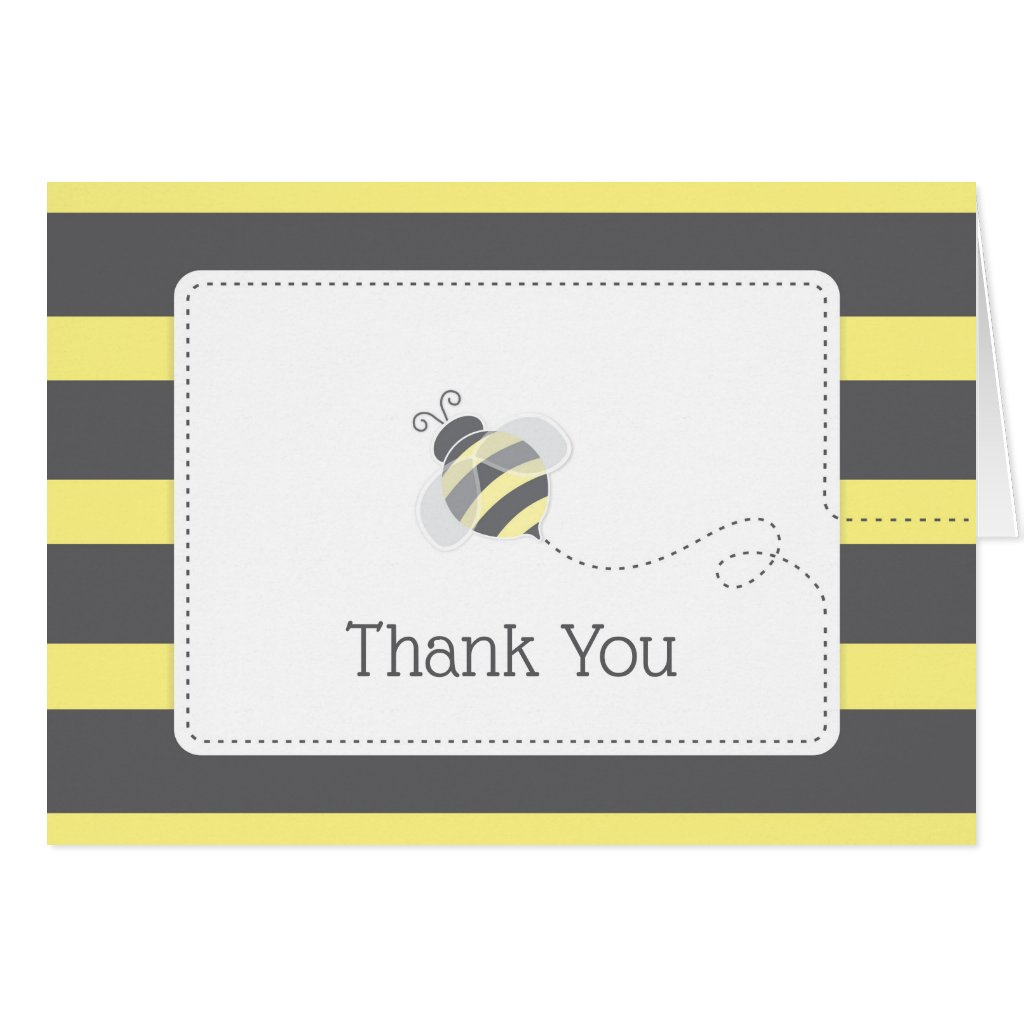 Bumblebee Thank You, Yellow Black Stripes