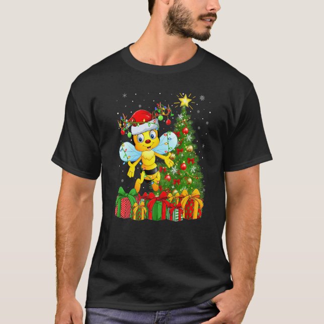 Bumblebee  Xmas Holiday Santa Bumblebee Christmas  T-Shirt (Front)
