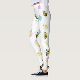Bumblebee Yellow Black Bumble Bee Colorful Leggings
