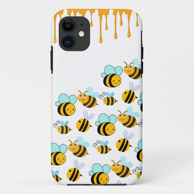 Bumblebees and Honey White Case-Mate iPhone Case (Back)