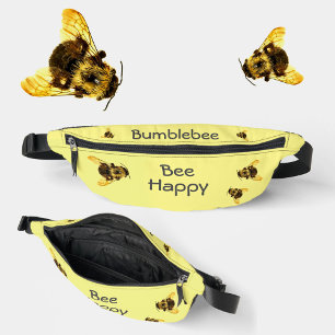 Bumblebees Bee Happy Yellow Fanny Pack