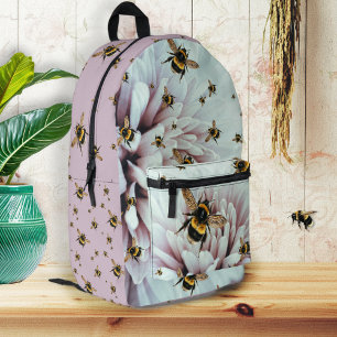 Bumblebees Big Flowers Backpack