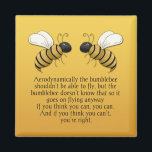 Bumblebees Encouragement Quote Magnet<br><div class="desc">Whimsical bumblebees with a quote for encouragement. Perfect to boost someone's spirits or to give encouragement.</div>