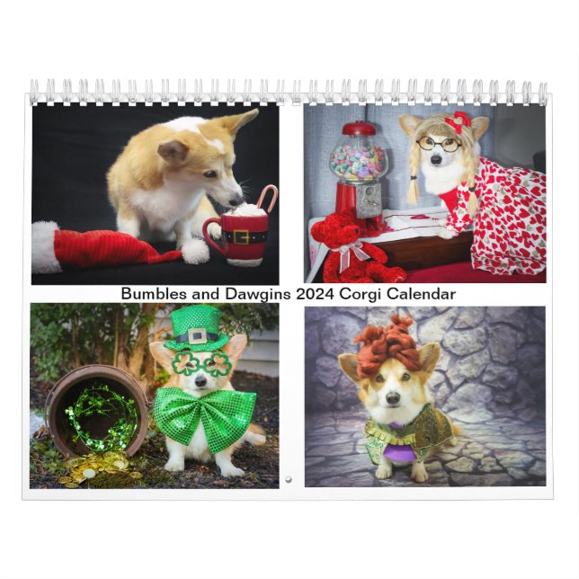 Bumbles and Dawgins 2024 Corgi Calendar (Cover)
