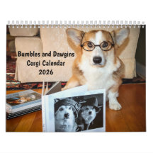Bumbles and Dawgins Corgi Calendar 2026