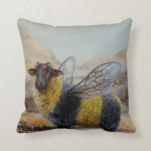 Bumblesheep Throw Pillow