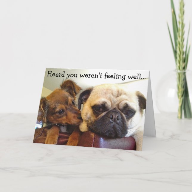 Bumblesnot card: Heard you weren't feeling well Card (Front)