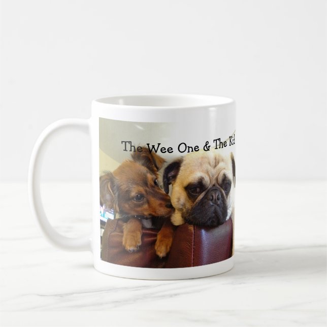 Bumblesnot mug: What's Up, Pug? Coffee Mug (Left)