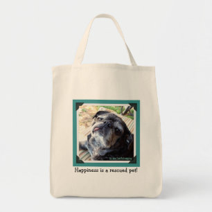 Bumblesnot Tote Bag: Happiness is a rescued pet!