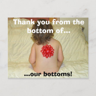 bumbow, Thank you from the bottom of..., ...our... Postcard