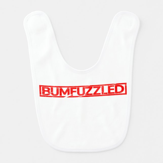 Bumfuzzled Stamp Baby Bib (Front)