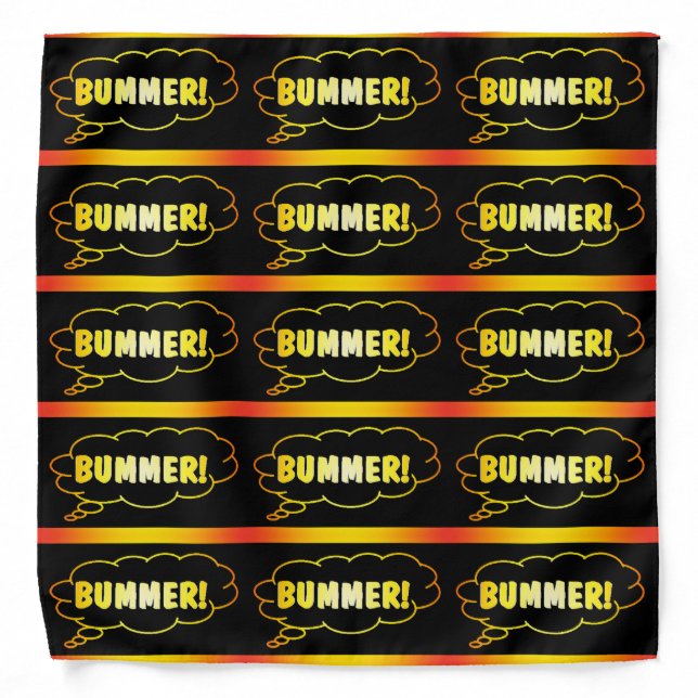 Bummer! Black Bandana (Front)