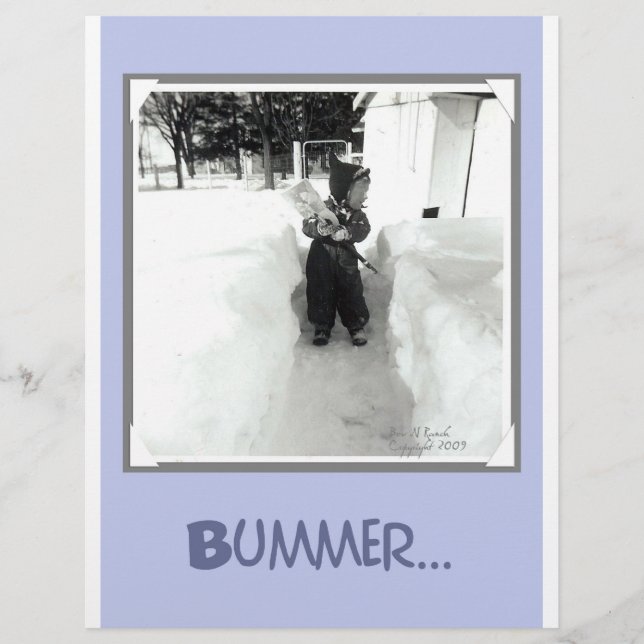 Bummer Boy with Snow Shovel Flyer (Front)