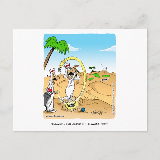 Bummer!.. You hit the grass trap! Postcard (Front)