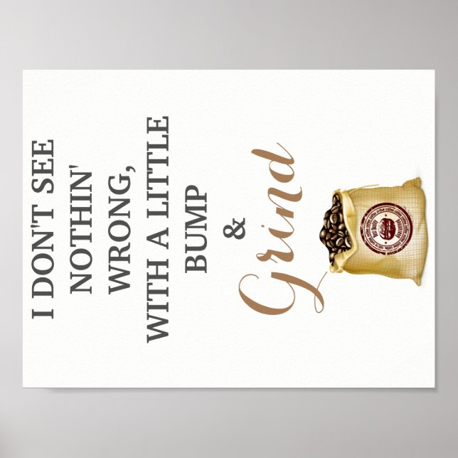 Bump and Grind Kitchen Pun Wall Art (Front)