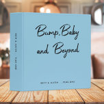 Bump, Baby and Beyond | Blue Baby Memories Journal 3 Ring Binder<br><div class="desc">A modern pastel blue baby journal binder to capture your precious memories throughout pregnancy to parenthood! The design features an informal casual handwritten script typography "bump, baby and beyond" paired with a modern black typography for mom and dad names and even your baby's nickname which ca be easily personalised! The...</div>