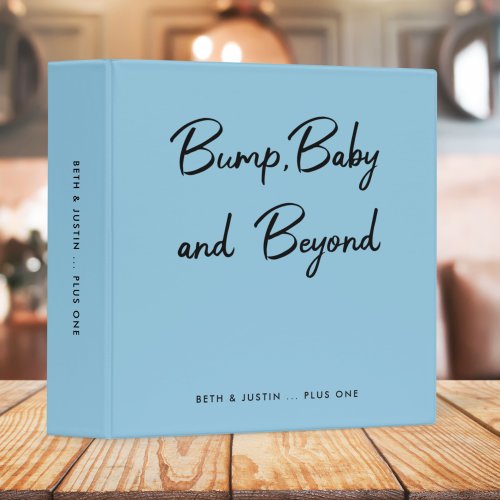 Bump Baby and Beyond  Blue Baby Memories Journal 3 Ring Binder
