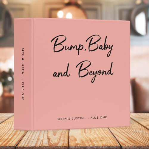 Bump Baby and Beyond  Pink Baby Memories 3 Ring Binder